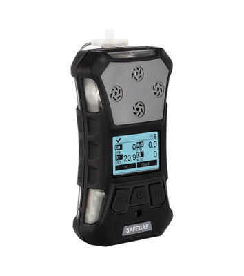 Safegas Portable Gas Detector with 5 In 1 Imported Sensor IECEX Certificated and Alarm Function