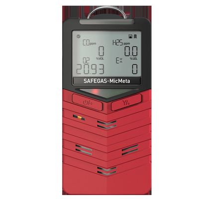 Detector de Gás Múltiplo Tipo Difusão Certificado IECEx ATEX EMC para CO H2S O2 LEL, Monitor Portátil de 4 Gases com Registro de Dados